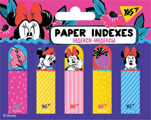 Індекси паперові YES "Minnie Mouse" 50x15мм, 100 шт (5x20)