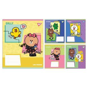 Зошит учнівський шкільний Yes Line Friends Funny А5 18 аркушів клітинка