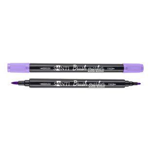 Маркер акварельный SANTI Brush Marker SWB-12 фиалковый двусторонний