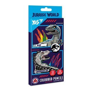 Карандаши цветные YES 12/24 цв. Jurassic World