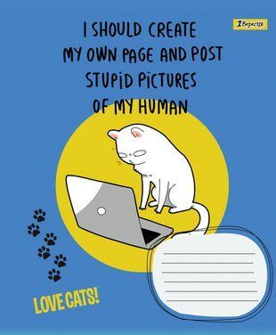 А5/48 лін. 1В Love cats, зошит для записів