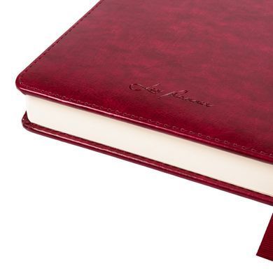 Щоденник діловий Leo Planner Vector A5 датований 2027 твердий бордовий 368 сторінок