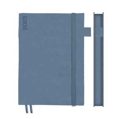 Ежедневник А5 Leo Planner датированный 2025 Binario сизо голубой 368 стр