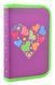 Пенал твердий одинарний з двома клапанами Hearts purple, 20.5*13*3.6 1 з 3