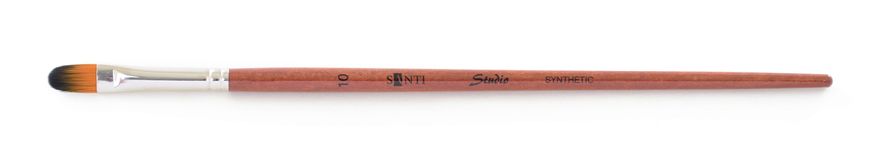 Кисть худож. синтетика "Santi Studio", короткая ручка, овальная, №10.