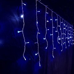 Гирлянда светодиодная бахрома Novogod'ko, 83 LED, синяя, 3*0,6 м, мерцание