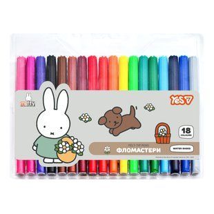 Фломастеры Yes Miffy 18 цветов
