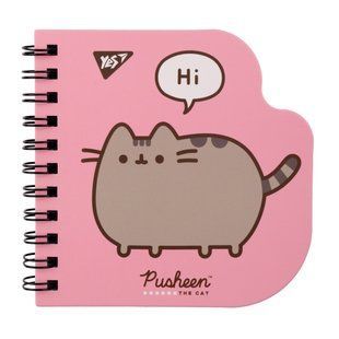 Блокнот Yes 100x100 30 листов дв спираль Pusheen точки