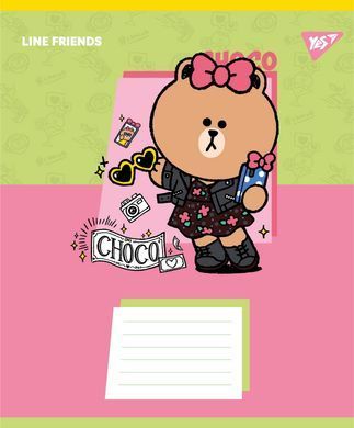 Зошит учнівський шкільний Yes Line Friends Funny А5 18 аркушів лінія