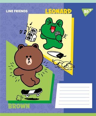 Зошит учнівський шкільний Yes Line Friends Funny А5 18 аркушів лінія