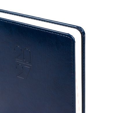 Щоденник діловий Leo Planner Vector A5 датований 2027 твердий синій 368 сторінок