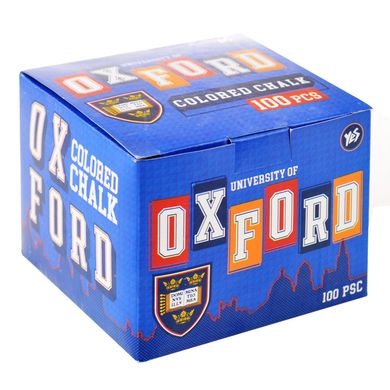 Мел цветной квадратный 100 шт. "Oxford"