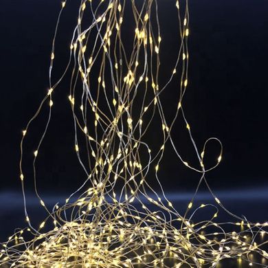 Гірлянда світлодіодна Novogod'ko на мідн.дроті "Кінський хвіст",220 LED,тепл.бiл,2,2м,стат