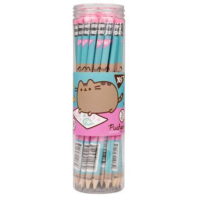 Олівець чорнографітний Yes Pusheen трикутний з гумкою