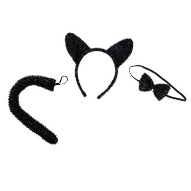Костюм карнавальный Yes! Fun "Черный котенок", обруч+хвост+бабочка