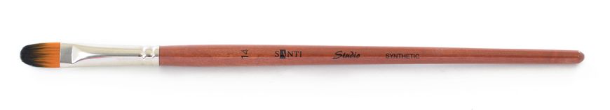Пензель худож. синтетика "Santi Studio", коротка ручка, овальний, №14.