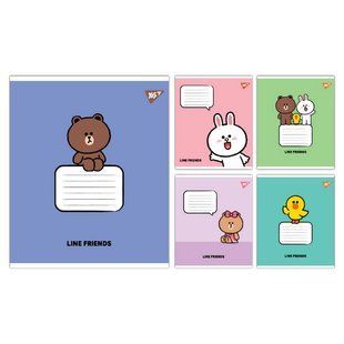 Зошит учнівський шкільний Yes Line Friends Stylish А5 18 аркушів клітинка