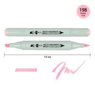 Маркер спиртовой SANTI Brush SA-198 нежно-розовый