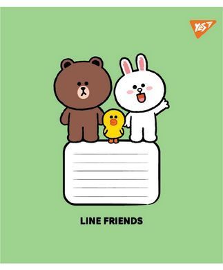 Зошит учнівський шкільний Yes Line Friends Stylish А5 18 аркушів клітинка