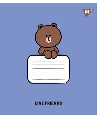 Зошит учнівський шкільний Yes Line Friends Stylish А5 18 аркушів клітинка
