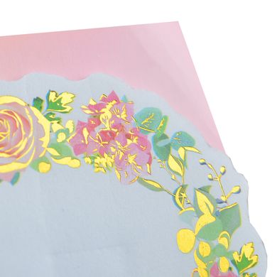 Набір паперових декорів з клейовим шаром "Floral frame", фольгованих, 75 мм, 20 шт