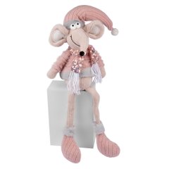Новогодняя мягкая игрушка Novogod'ko Мышонок Мальчик в розовом, 69см, сидит