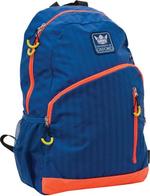 Рюкзак подростковый YES Х229 "Oxford", сине-оранжевый, 30.5*16.5*47см