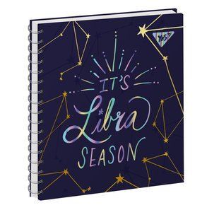 Блокнот д/зап.150*150/64 б/лин. 7БЦ дв.спир., лам.софт-тач+фол.гол."ETTA VEE COSMOS" YES