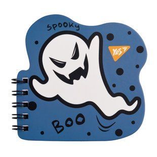 Блокнот YES А7/24 дв. спираль "Spooky", фигурный