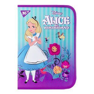 Папка для праці YES пласт. на блискавці FC "Alice in Wonderland"