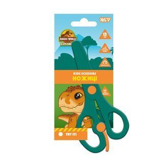 Ножиці Yes Jurassic World.Kids 13,5 см безпечні пластикові зі зворотним механізмом