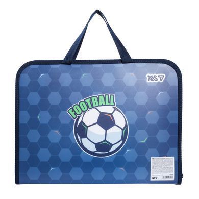 Папка-портфель Yes Football FC на молнии с тканевыми ручками