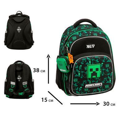 Рюкзак шкільний напівкаркасний Yes Minecraft TNT S-91M