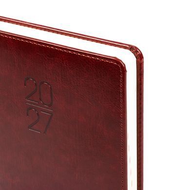 Щоденник діловий Leo Planner Vector A5 датований 2027 твердий коричневий 368 сторінок
