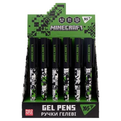 Ручка гелевая YES Minecraft 0,5 мм синяя