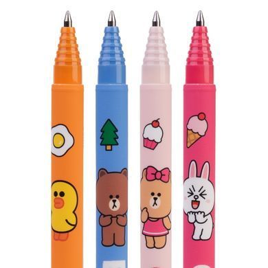 Ручка гелева YES пиши-стирай Line Friends 0,5 мм, синя