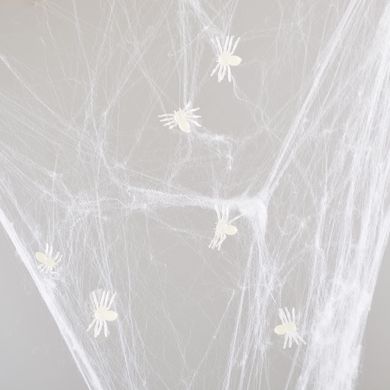 Набор белых пауков светящихся в темноте, 50 шт.