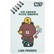 Блокнот Yes Line Friends Go Green 95x145 60 листов линия 1 из 3