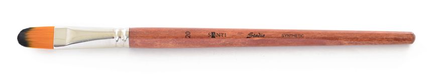 Кисть худож. синтетика "Santi Studio", короткая ручка, овальная, №20.