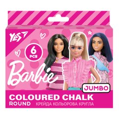 Мел цветной YES 6 шт. JUMBO Barbie