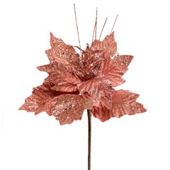 Цветок декоративный Novogod'ko Пуансеттия, розовое золото, 30 см