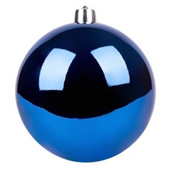 Новорічна куля Novogod'ko, пластик, 25 cм, синя, глянець