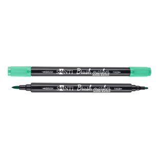Маркер акварельний SANTI Brush Marker SWB-20 м'ятний двосторонній