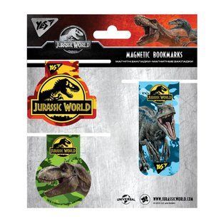 Закладки магнитные YES "JURASSIC WORLD", 3 шт