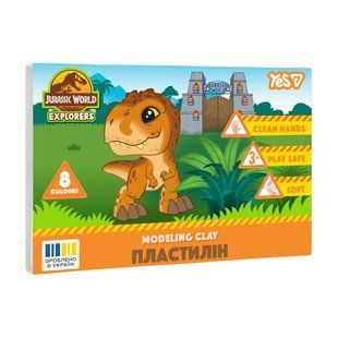 Пластилін Yes Jurassic World.Kids 8 кольорів 160 г