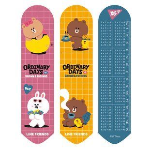 Закладинка 2D Yes Line Friends brown