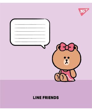 Зошит учнівський шкільний Yes Line Friends Stylish А5 18 аркушів лінія