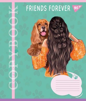 Зошит шкільний Yes Friends forever 24 аркушів клітинка