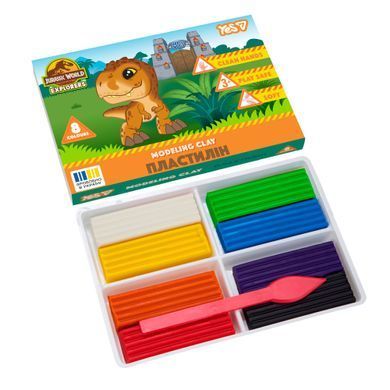 Пластилін Yes Jurassic World.Kids 8 кольорів 160 г