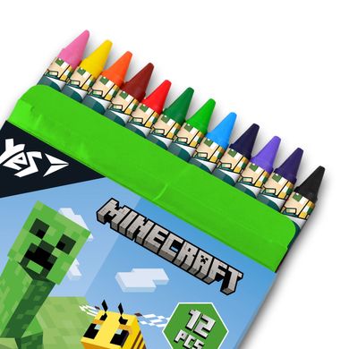 Восковые карандаши YES 12 шт Minecraft